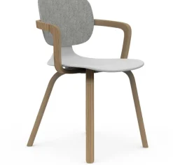 Stuhl »com 66« Weiß, aus Formvlies und Eiche