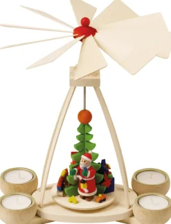 Teelichtpyramide »Weihnachtsmann«