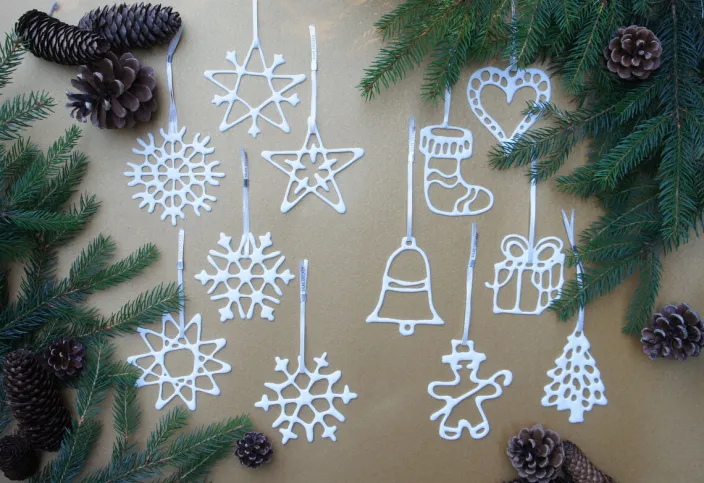 Weihnachtsanhänger, 6er Set