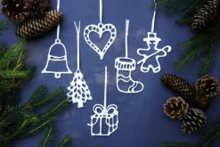 Weihnachtsanhänger, 6er Set