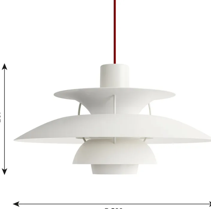 ZEIT-Sonderedition Pendelleuchte »PH5 Monochrome« in Weiß und Rot